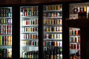 Beer cooler at Bastrop Beer Co